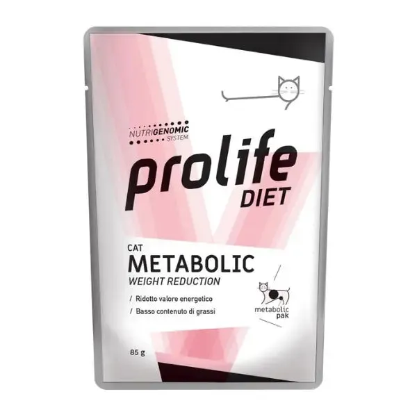 Prolife Veterinary Formula Metabolic Weight Reduction 85 gr - confezione da 12 pezzi - Dieta veterinaria per gatti - immagine 1