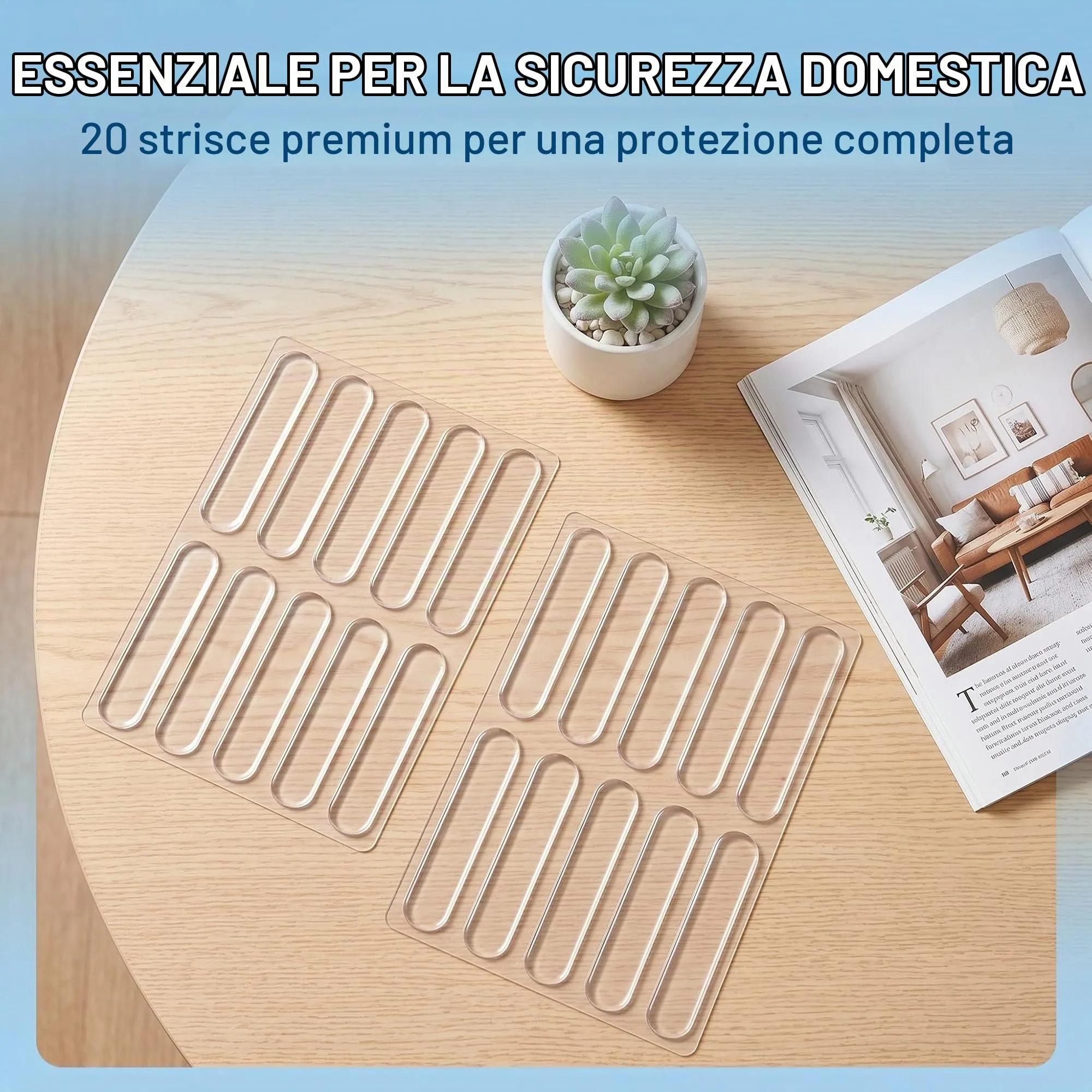 MNYXIS Paracolpi Porta e Muro in Silicone Trasparente, 10 Pcs Strisce Adesive Paracolpi per Mobili, Proteggi Muro da Sedie e Maniglie, Gommini Antiscivolo Adesivi per Tavolo,Frigorifero,Auto,63x10x2mm - immagine 6
