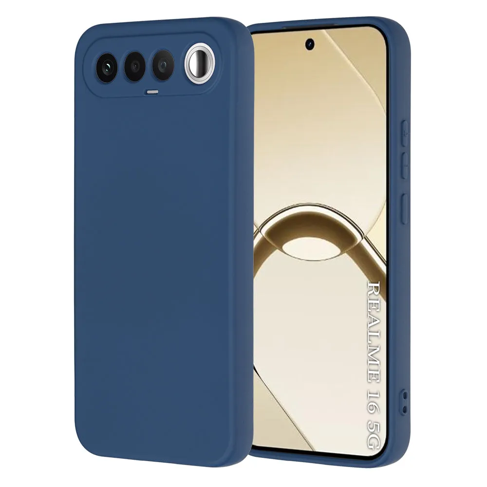 Custodia per Realme 16, Techsuit, SoftFlex, Blu scuro - immagine 1
