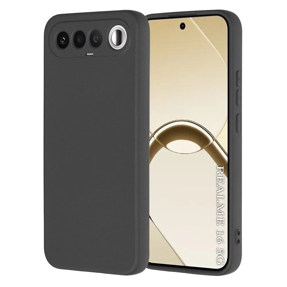 Custodia per Realme 16, Techsuit, SoftFlex, Nera - immagine 1