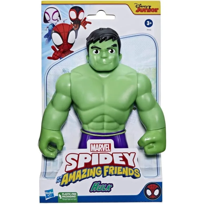 Marvel Spidey e I Suoi Fantastici Amici - Action figure Mega di Hulk, action figure da 22.5 cm, giocattolo per età prescolare dai 3 anni in su - immagine 1