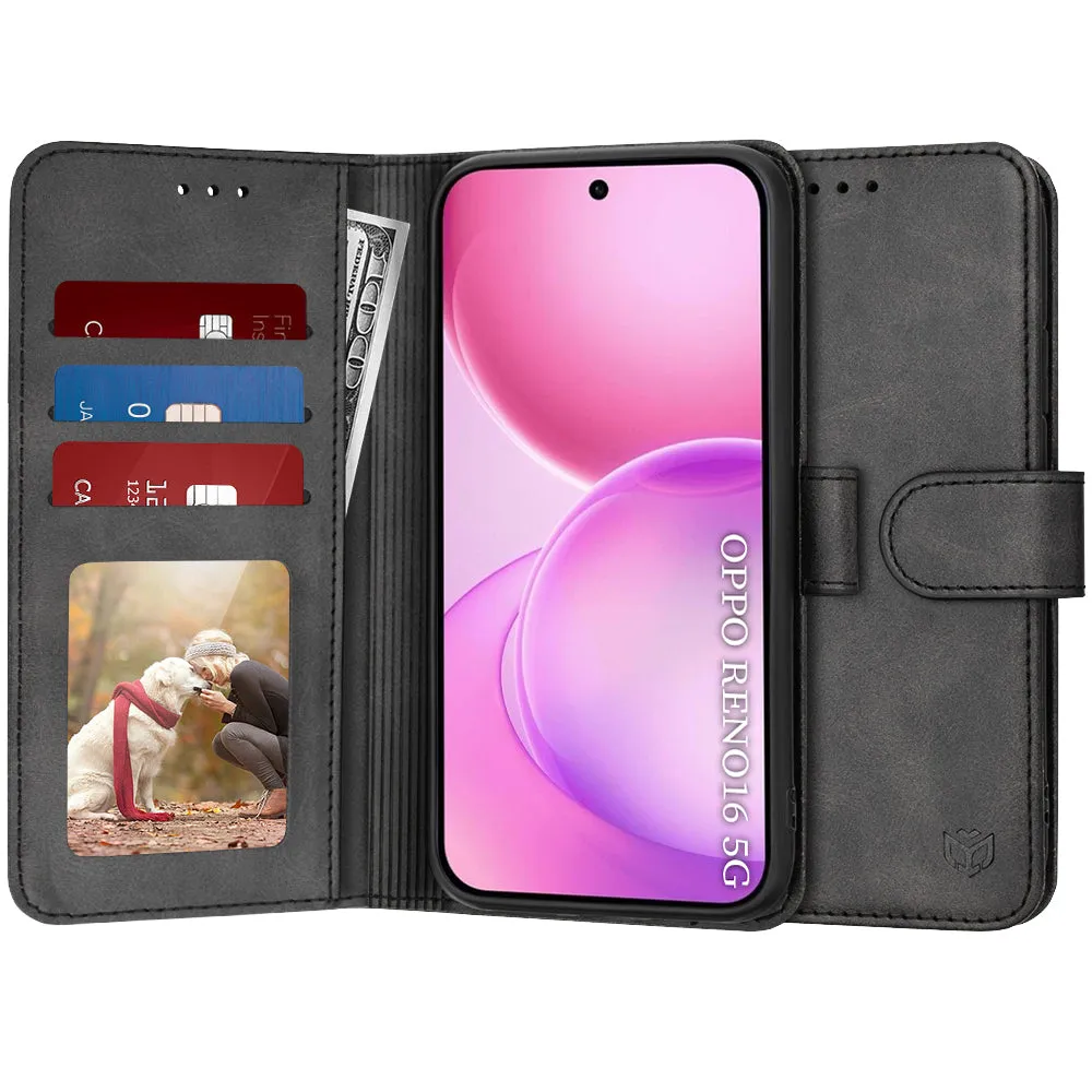 Custodia per Oppo Reno16 / Reno16 Pro, Techsuit, Diary Book, Nera - immagine 1