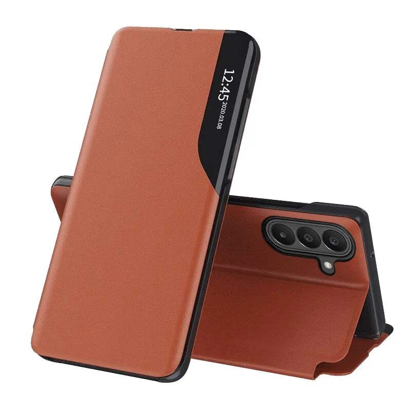 Custodia per Samsung Galaxy A27 5G, Techsuit, eFold Nuovo Modello, Arancione - immagine 1