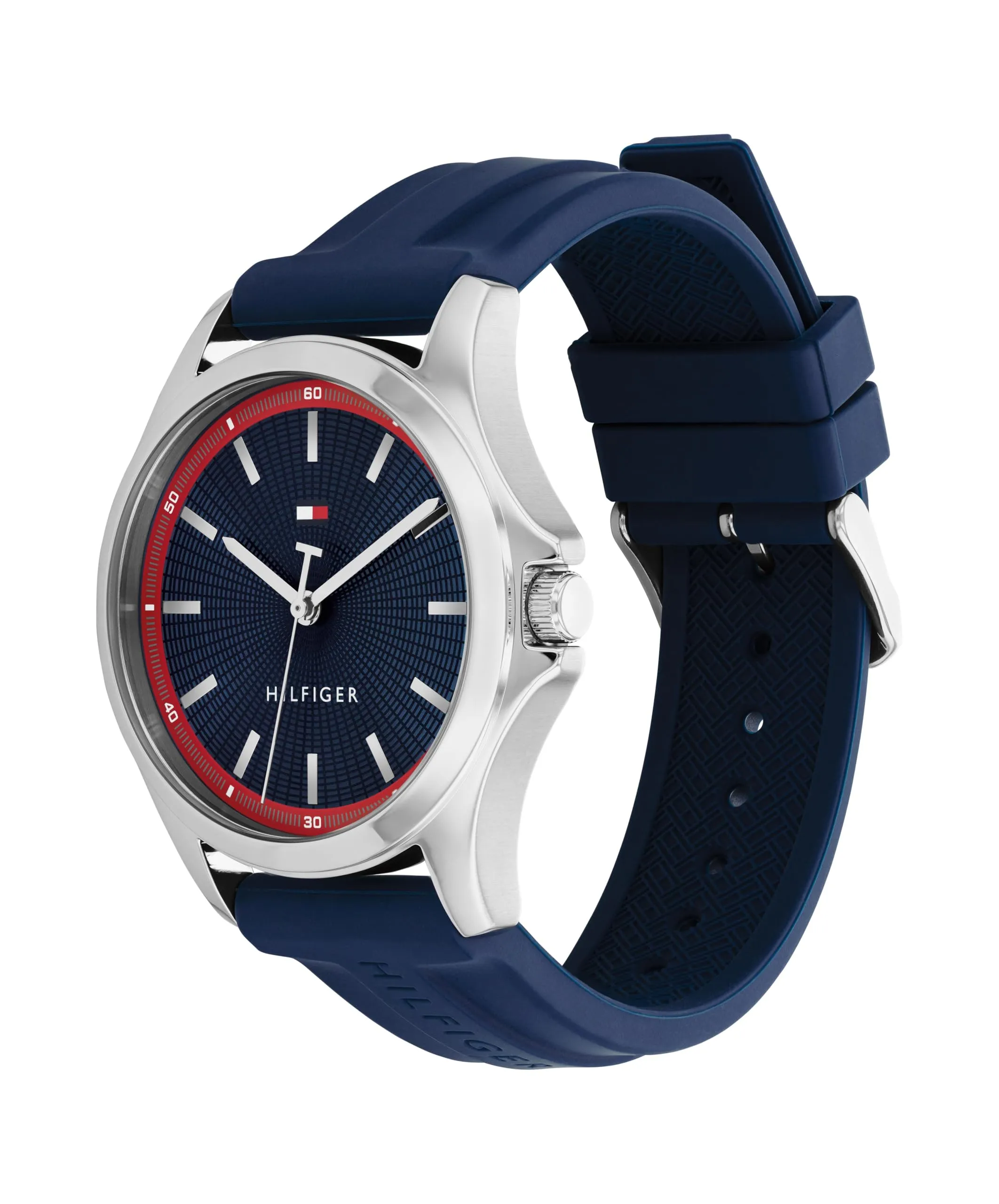 Orologio analogico al quarzo Tommy Hilfiger da uomo con cinturino in silicone blu navy - immagine 2