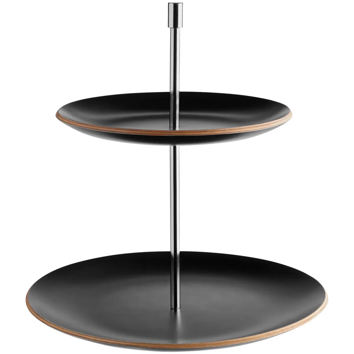VEGA Etagere Palime rotondo, a due ripiani; 25x26 cm (ØxH); nero; rotonda - immagine 1