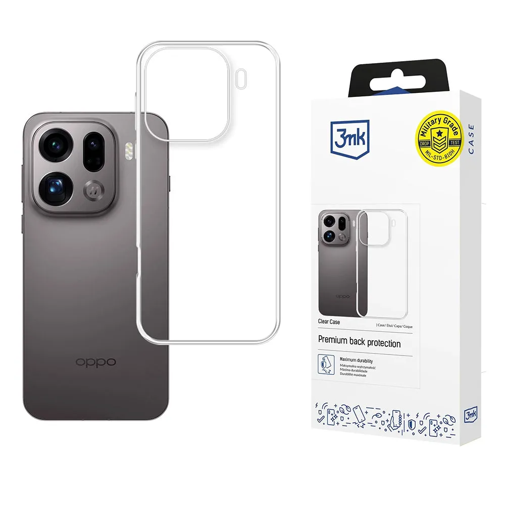 Custodia per Oppo Find X9 Pro, 3MK, Clear, Trasparente - immagine 1
