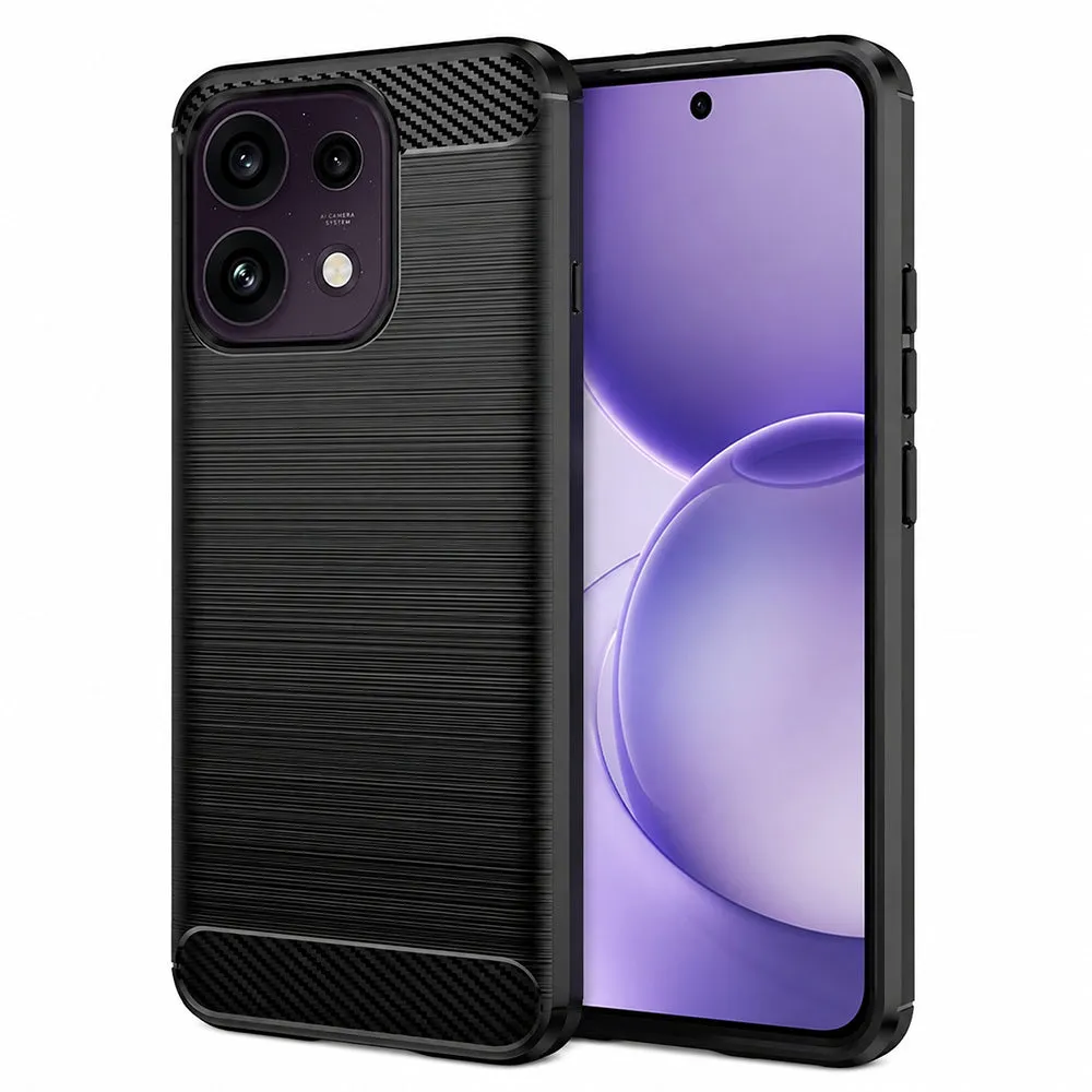 Custodia per Oppo Reno16 F / Reno16 FS, Techsuit, Carbonio, Nera - immagine 1