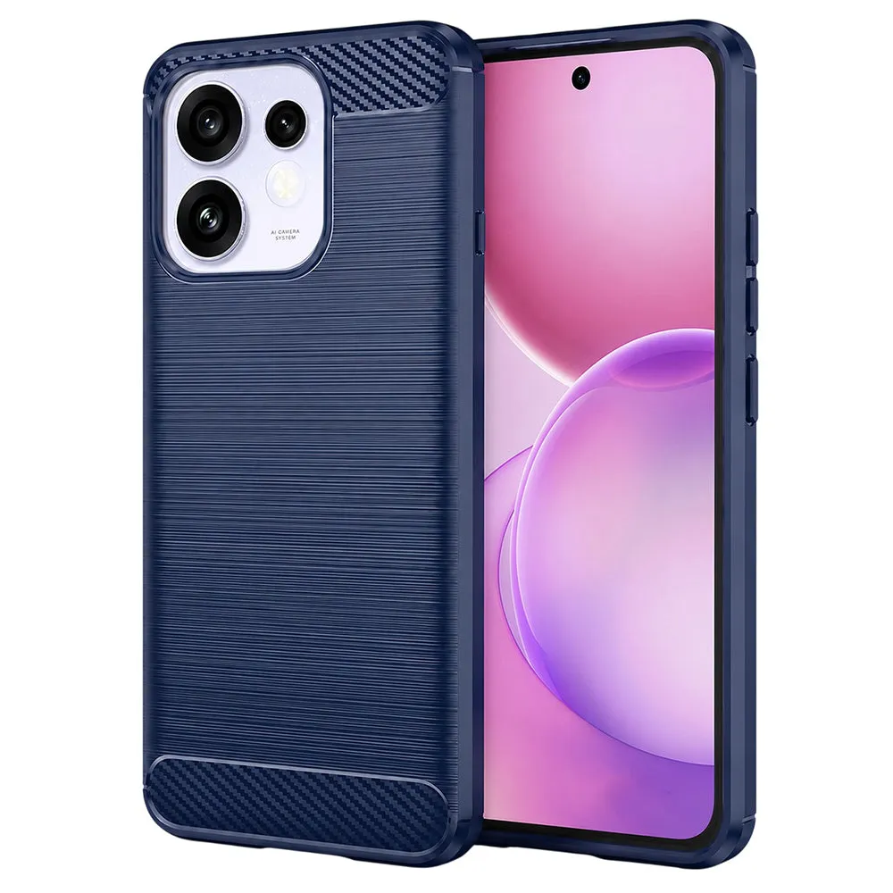 Custodia per Oppo Reno16 / Reno16 Pro, Techsuit, Carbonio, Blu - immagine 1