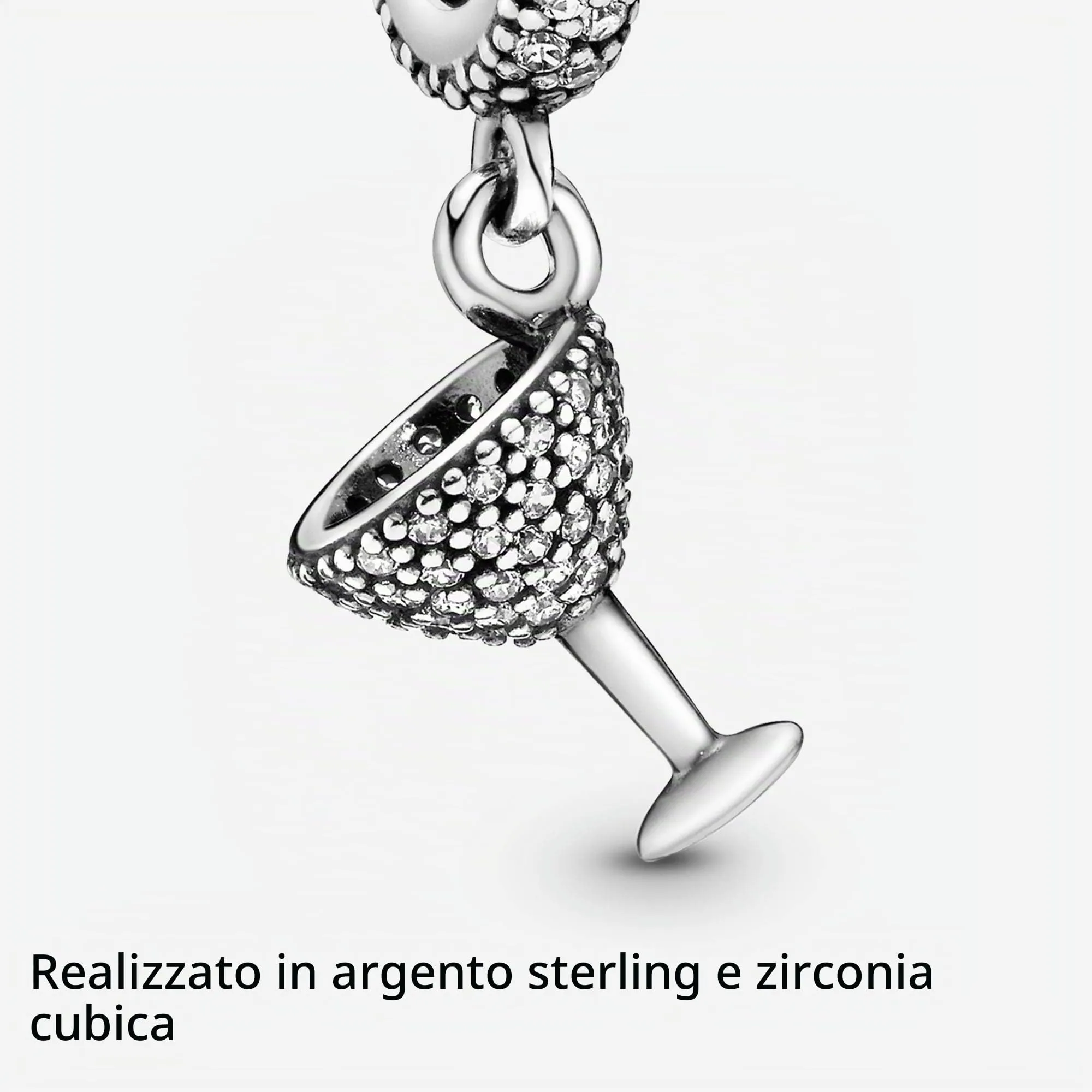 PANDORA Passions Pendente con bicchiere da cocktail in argento con zirconia cubica - immagine 3