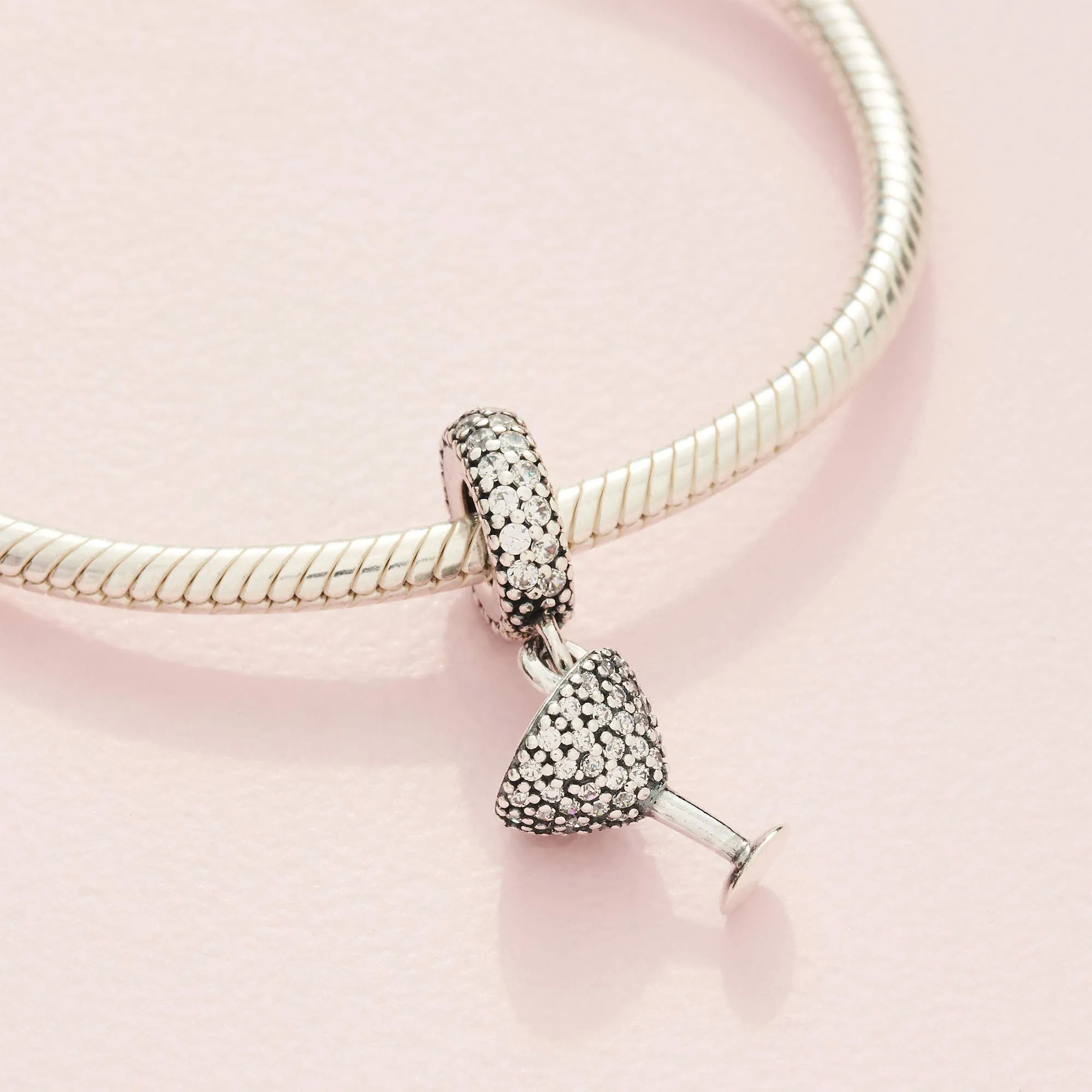 PANDORA Passions Pendente con bicchiere da cocktail in argento con zirconia cubica - immagine 4