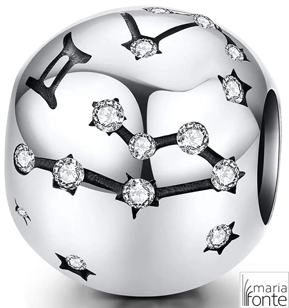 Charm New 2024 MariaFonte Oroscopo Argento Bead Cuore Anniversario - immagine 5