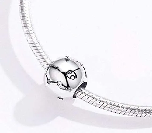 Maria Fonte Bead Charm Segno Zodiacale Cancro in Argento Sterling 925, Compatibile con Le più Diffuse Marche di Braccialetti e collane. - immagine 3