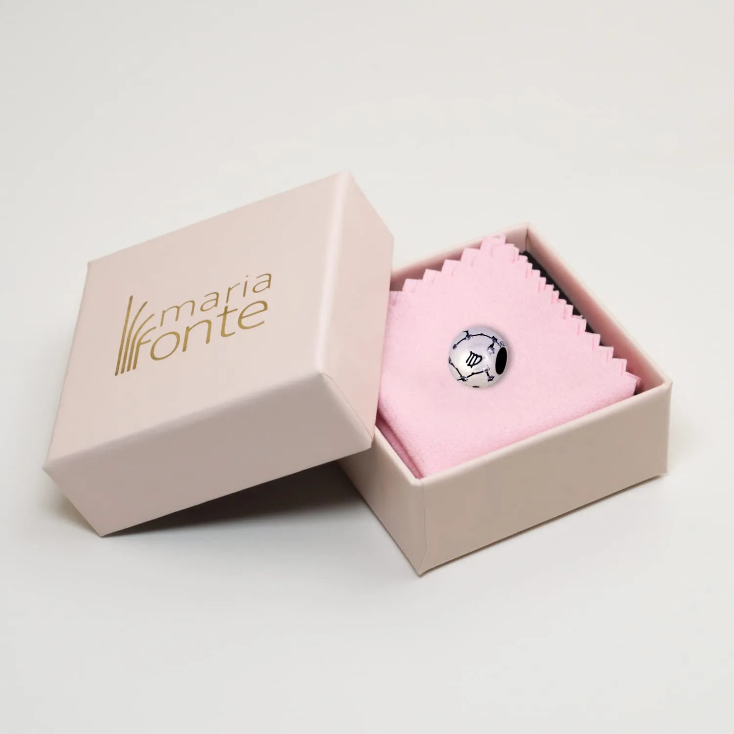 Maria Fonte Bead Charm Segno Zodiacale Vergine in Argento Sterling 925, Compatibile con Le più Diffuse Marche di Braccialetti e collane. - immagine 4