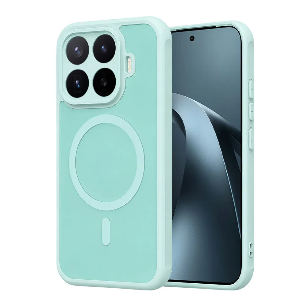 Custodia MagSafe per Xiaomi 17T Pro, Techsuit, HaloFrost II, Verde Chiaro - immagine 1