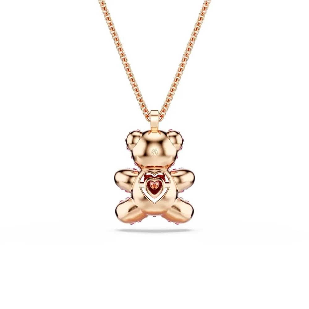 Swarovski Pendente Teddy, Orso, Rosa, Placcato color oro rosa - immagine 5