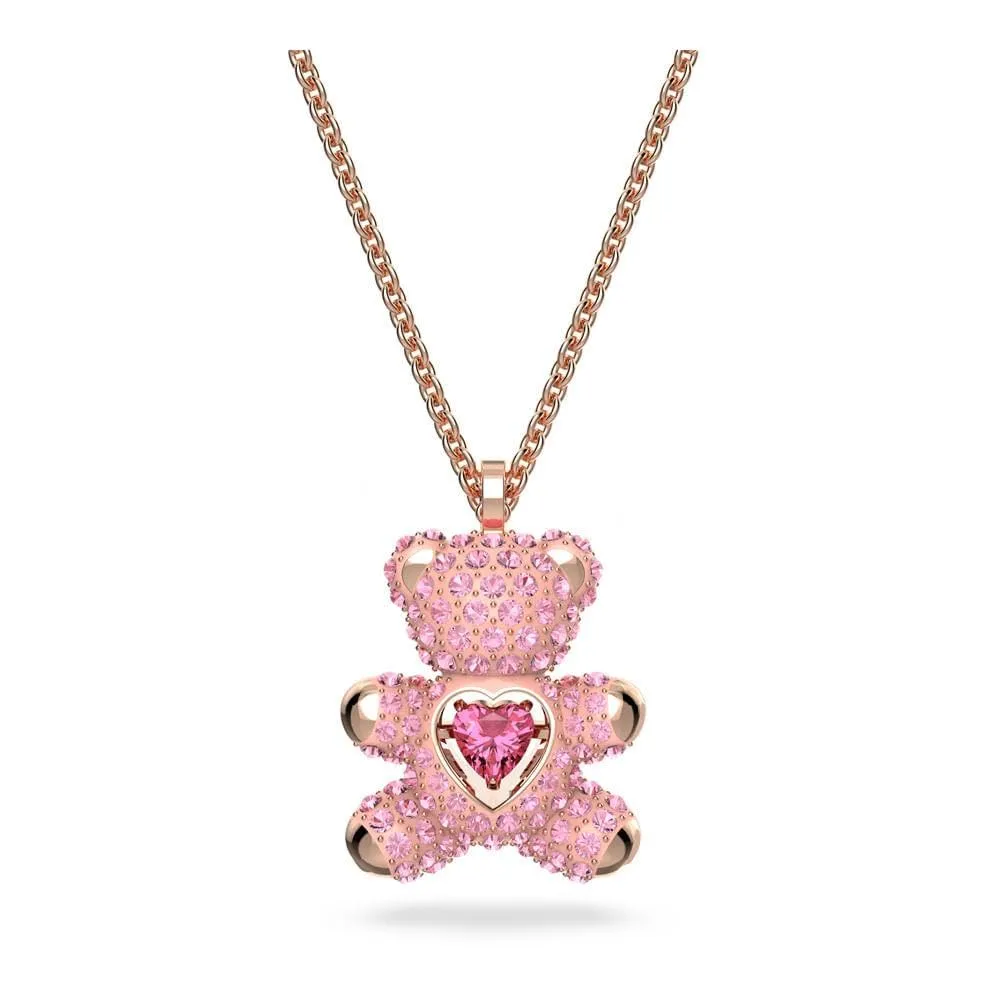Swarovski Pendente Teddy, Orso, Rosa, Placcato color oro rosa - immagine 6