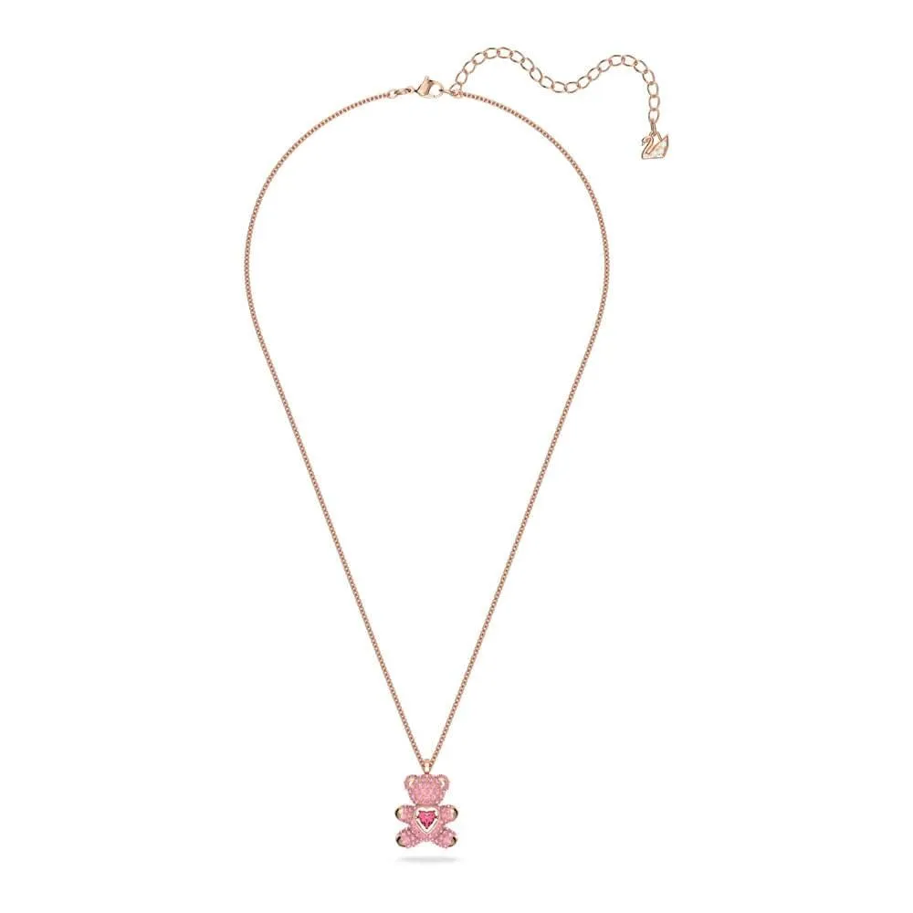 Swarovski Pendente Teddy, Orso, Rosa, Placcato color oro rosa - immagine 7