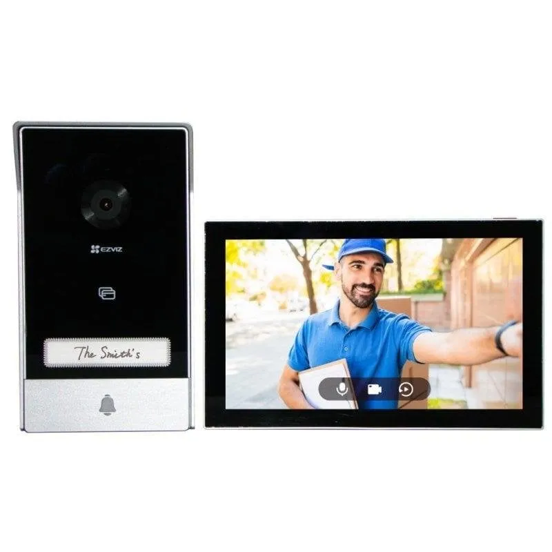 Videocitofono WiFi EZVIZ HP7 Schermo 7" 2K 162° 2 Fili Visione notturna Controllo vocale - immagine 1