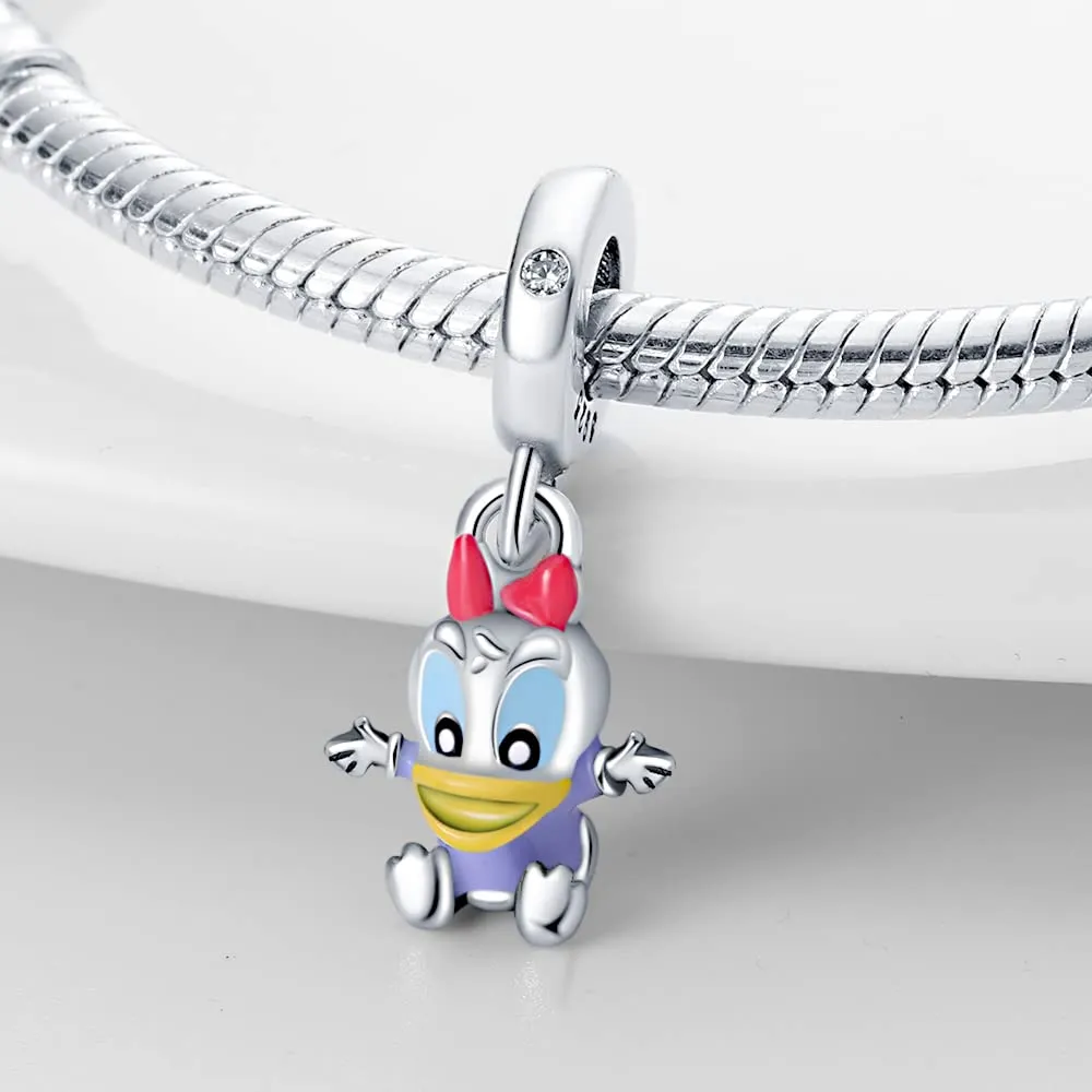 HappyStar charm argento 925,bead charm da donna, ciondolo combinato, I migliori regali per Sorelle e coppie, (perline distanziatrici incluse) - immagine 4