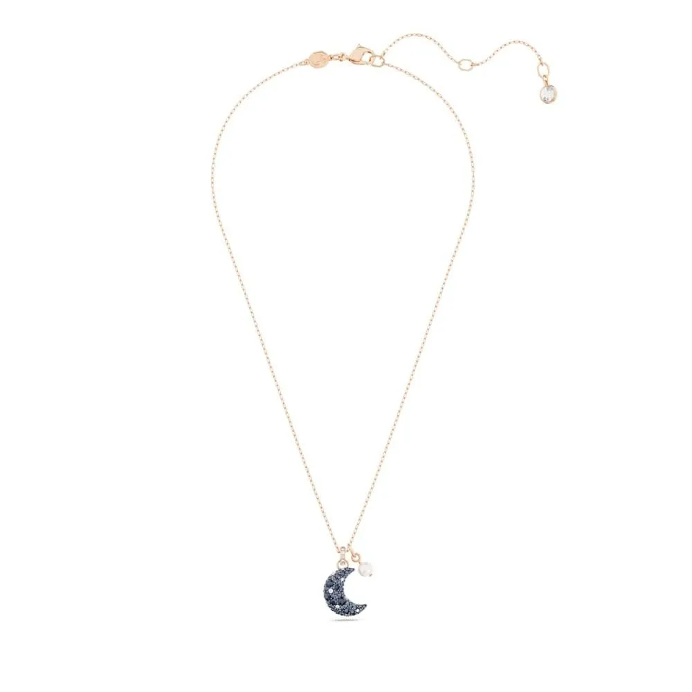 Swarovski Pendente Luna, Crystal Pearl, Luna, Multicolore, Placcato color oro rosa - immagine 7