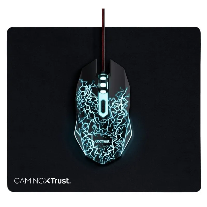 Trust Gaming 24752 Pack Mouse ottico 4000 DPI + tappetino per mouse - immagine 1