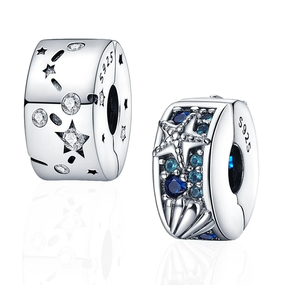 HappyStar charm argento 925,bead charm da donna, ciondolo combinato, I migliori regali per Sorelle e coppie, (perline distanziatrici incluse) - immagine 1