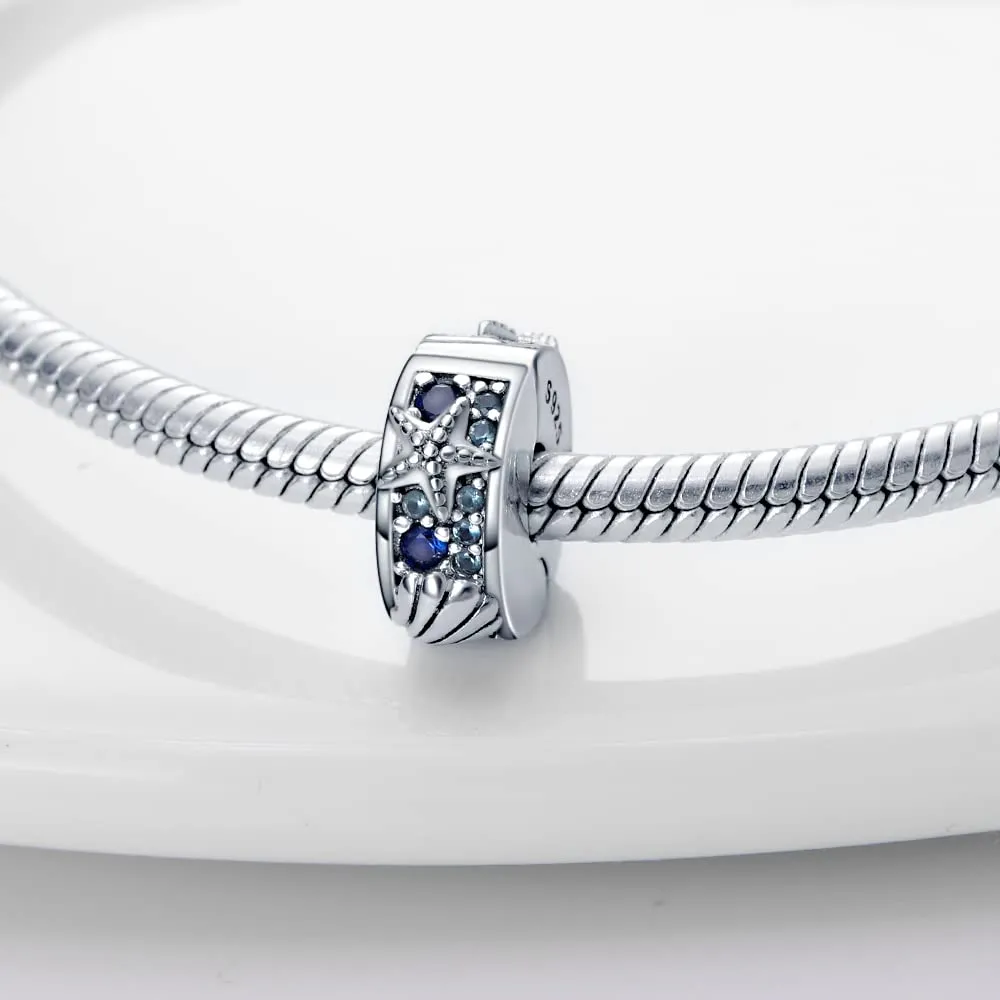 HappyStar charm argento 925,bead charm da donna, ciondolo combinato, I migliori regali per Sorelle e coppie, (perline distanziatrici incluse) - immagine 3