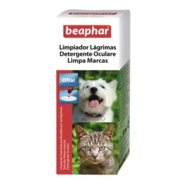 Beaphar Oftal Tear Stain Remover Detergente perioculare per cani e gatti 50 ml - immagine 1