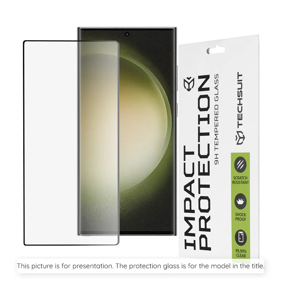 Pellicola protettiva per schermo Techsuit per Honor X8d, Vetro temperato, Full Glue, 111D, Nero - immagine 1