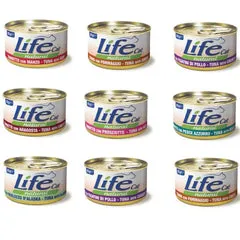 Life Cat Natural Lattine 85 gr Tonno, pollo con manzo - confezione da 24 pezzi - Cibo umido per gatti - immagine 1