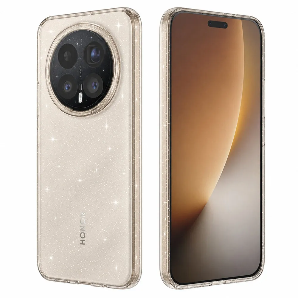 Custodia per Honor Magic8 Pro, Techsuit, SparkleSkin, Trasparente - immagine 1
