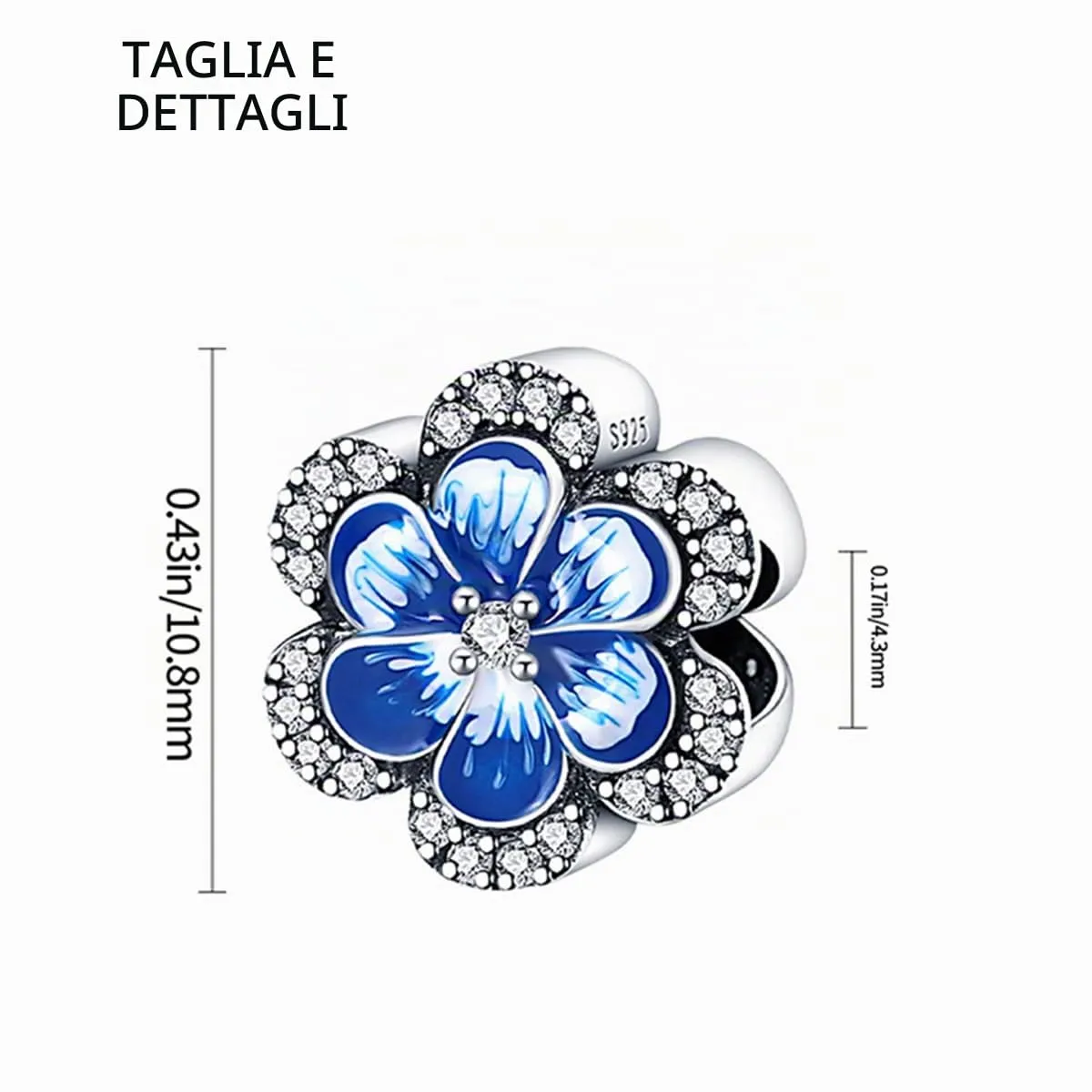HappyStar charm argento 925,bead charm da donna, ciondolo combinato, I migliori regali per Sorelle e coppie, (perline distanziatrici incluse) - immagine 4