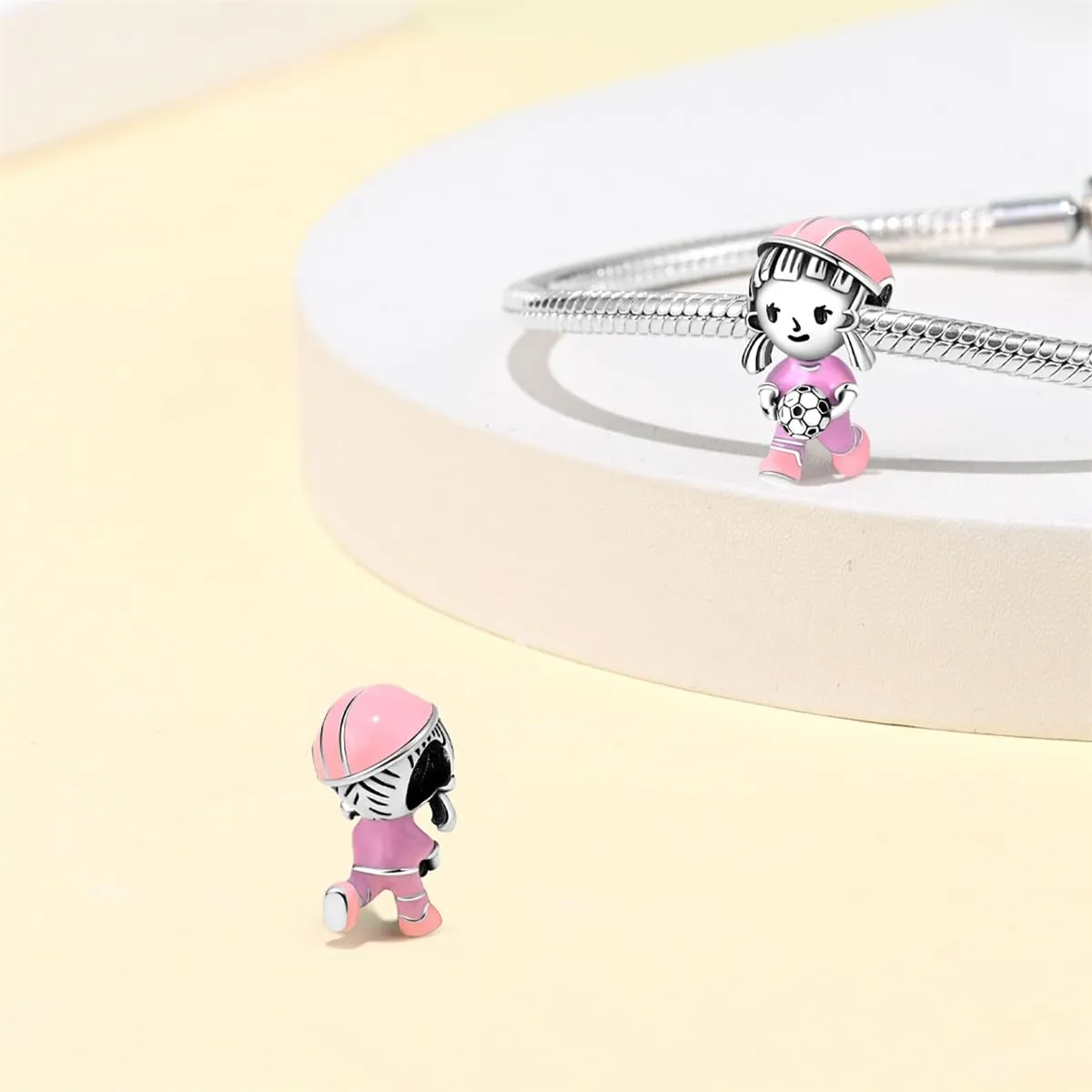HappyStar charm argento 925,bead charm da donna, ciondolo combinato, I migliori regali per Sorelle e coppie, (perline distanziatrici incluse) - immagine 2