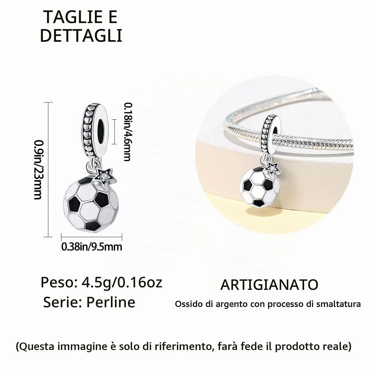 HappyStar charm argento 925,bead charm da donna, ciondolo combinato, I migliori regali per Sorelle e coppie, (perline distanziatrici incluse) - immagine 7