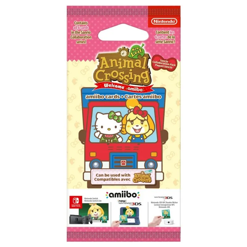 Nintendo Amiibo Cards Animal Crossing Sanrio Collaboration Pack accessorio per videogioco Kit di carte - immagine 1