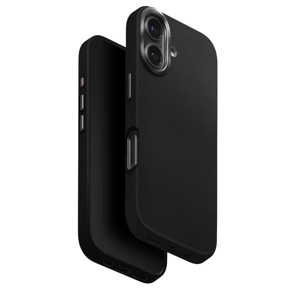 Custodia per Apple iPhone 17, UNIQ, Lyden Leatherette, Nera - immagine 1