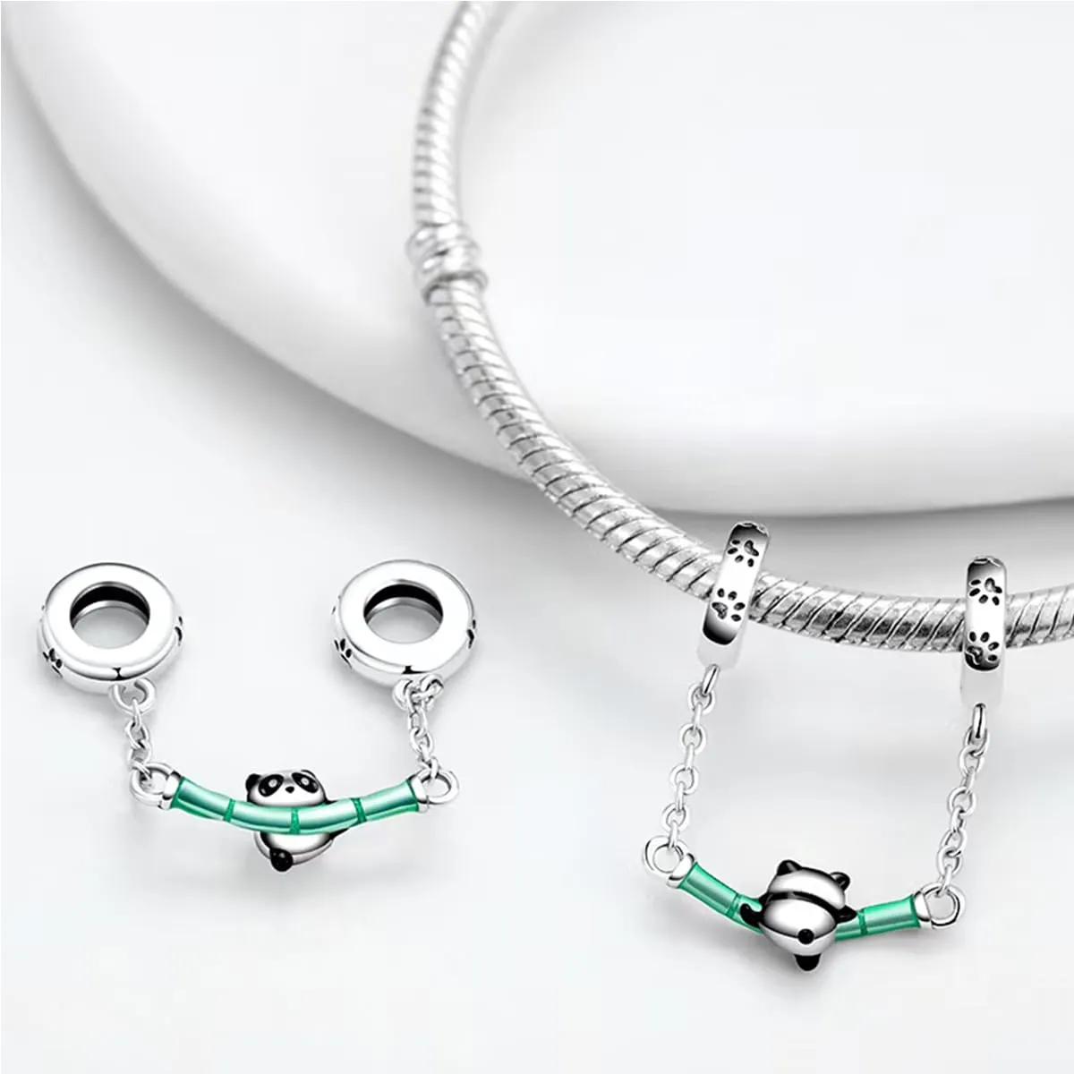 HappyStar charm argento 925,bead charm da donna, ciondolo combinato, I migliori regali per Sorelle e coppie, (perline distanziatrici incluse) - immagine 3