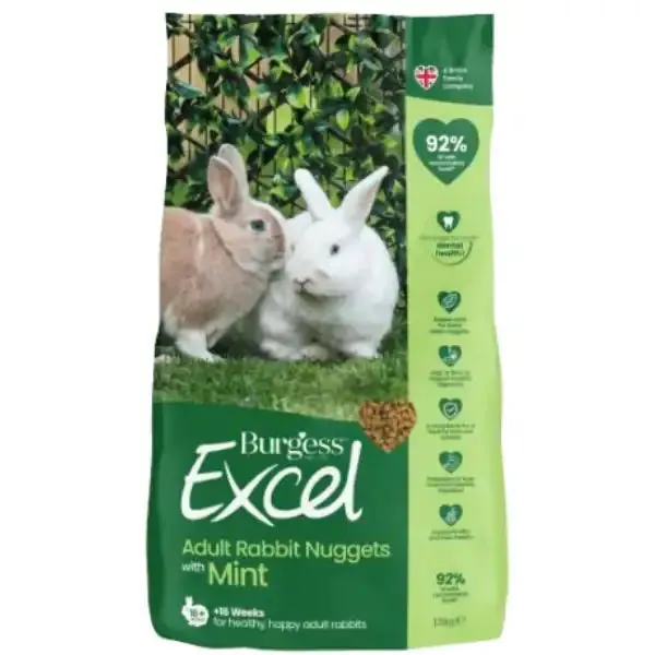 Burgess Excel Coniglio Adult Menta 1,5 kg - Mangime per conigli - immagine 1