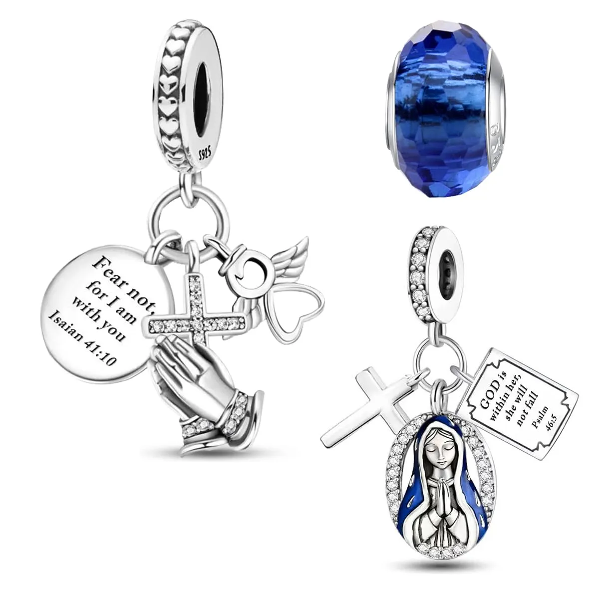 HappyStar charm argento 925,bead charm da donna, ciondolo combinato, I migliori regali per Sorelle e coppie, (perline distanziatrici incluse) - immagine 1