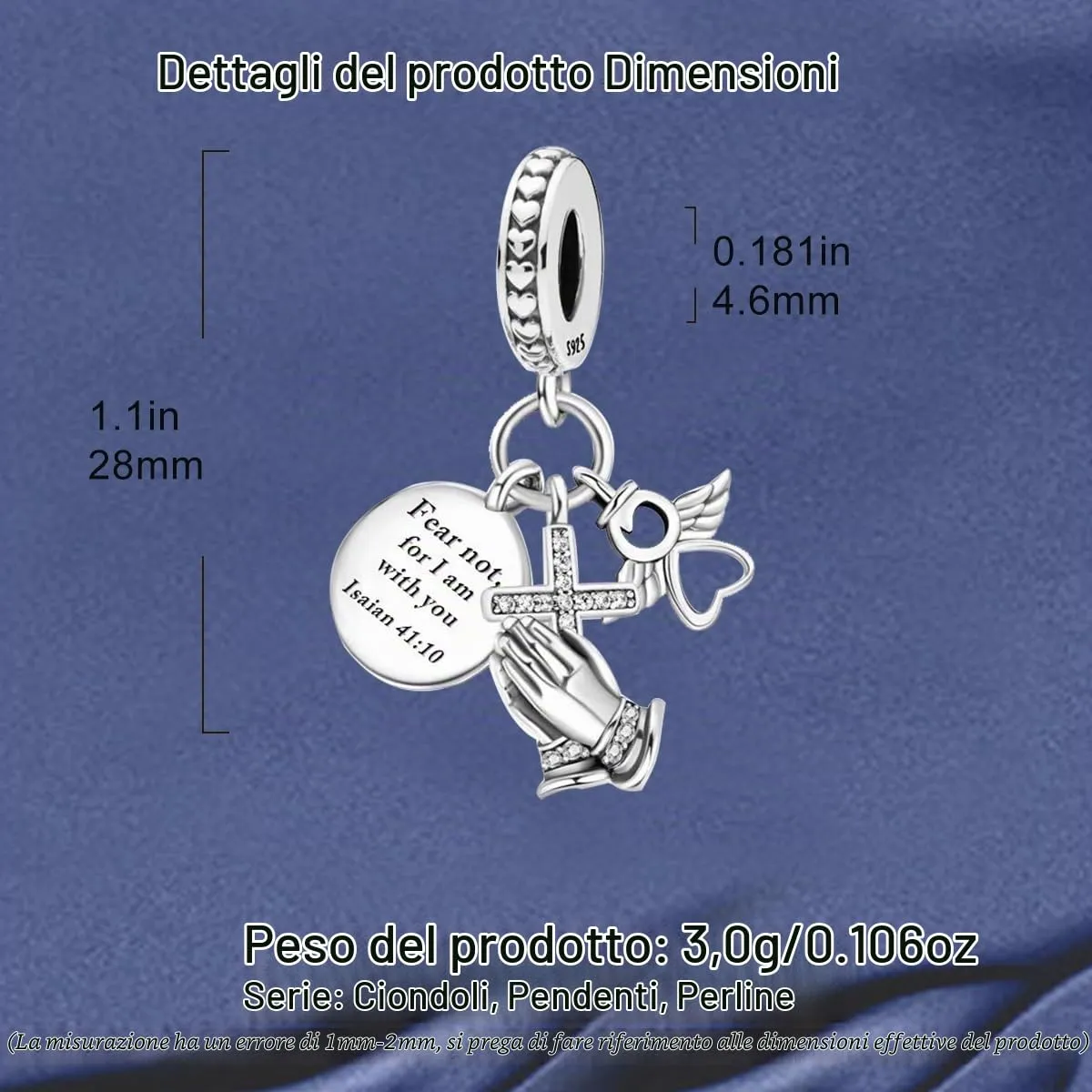 HappyStar charm argento 925,bead charm da donna, ciondolo combinato, I migliori regali per Sorelle e coppie, (perline distanziatrici incluse) - immagine 3