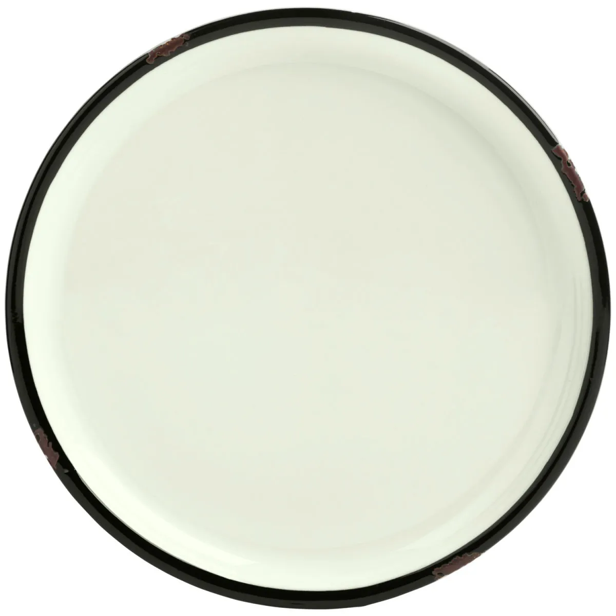 6x VEGA Piatto Liron piano; 16.5x2 cm (ØxH); bianco crema/nero; rotonda; 6 pz. / Pacco - immagine 1