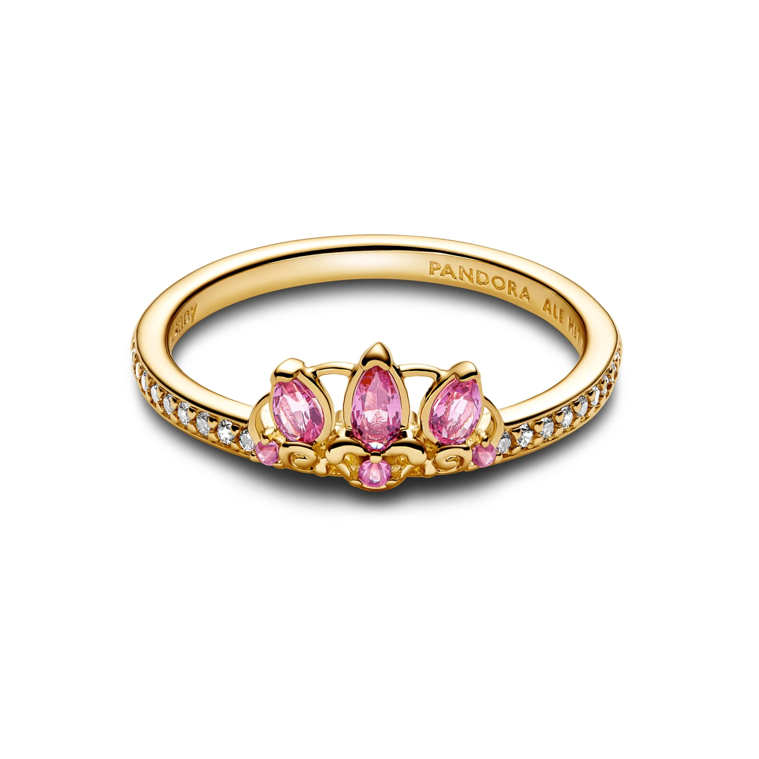 PANDORA Disney Princesse Raiponce Tiara Doré 163651C01, 52/16,6, Argent sterling, Zircone cubique - immagine 2