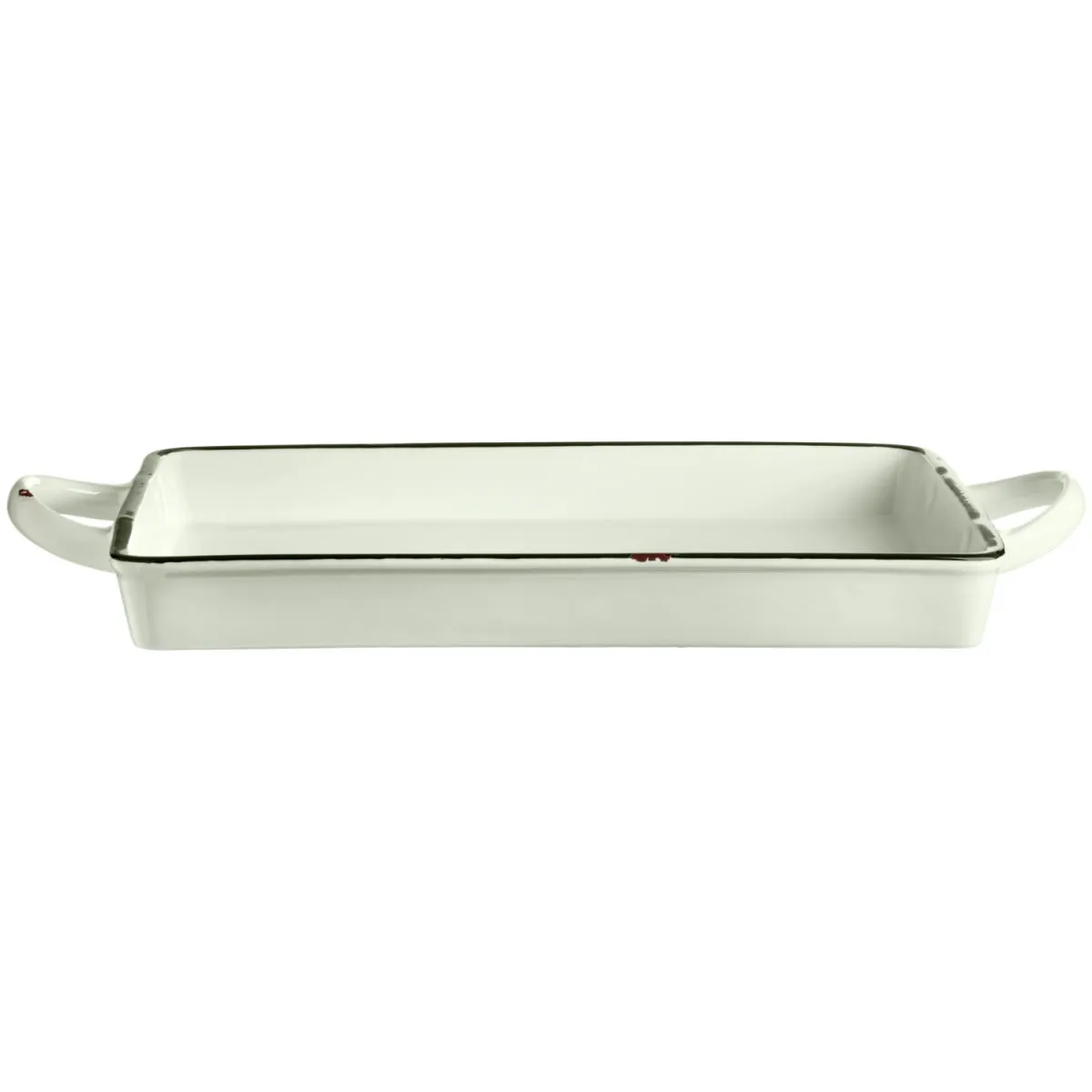 2x VEGA Ciotola Liron rettangolare; 1200 ml, 30x20x3 cm (LxLxH); bianco crema/nero; rettangolare; 2 pz. / Pacco - immagine 1