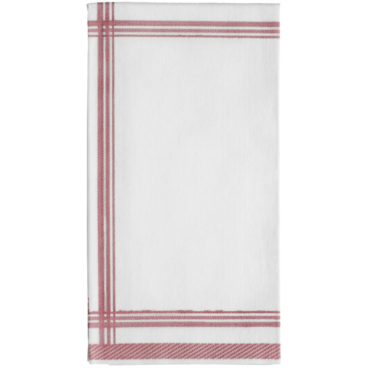 25x GARCIA DE POU Tovagliolo Leina piega 1/8; 45x45 cm (LxL); bianco/bordeaux; 25 pz. / Pacco - immagine 1