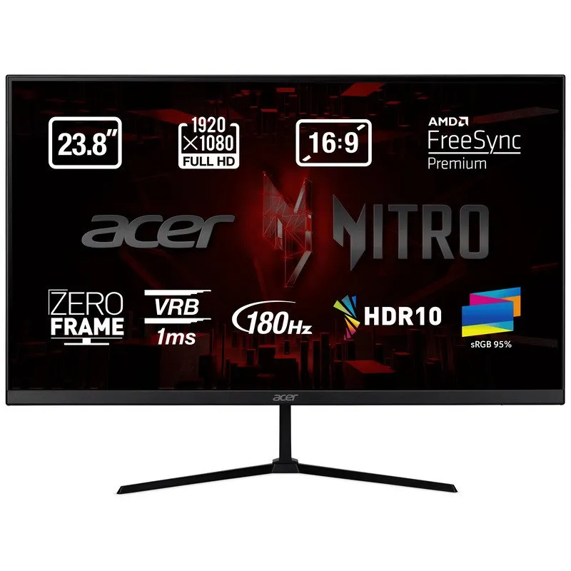 Acer Nitro QG240YS3 23,8" LED Full HD 180 Hz FreeSync Premium - immagine 1