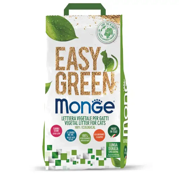 Lettiera vegetale ecologica Monge Easy Green 10 lt (3,5 kg) - Lettiera vegetale - immagine 1