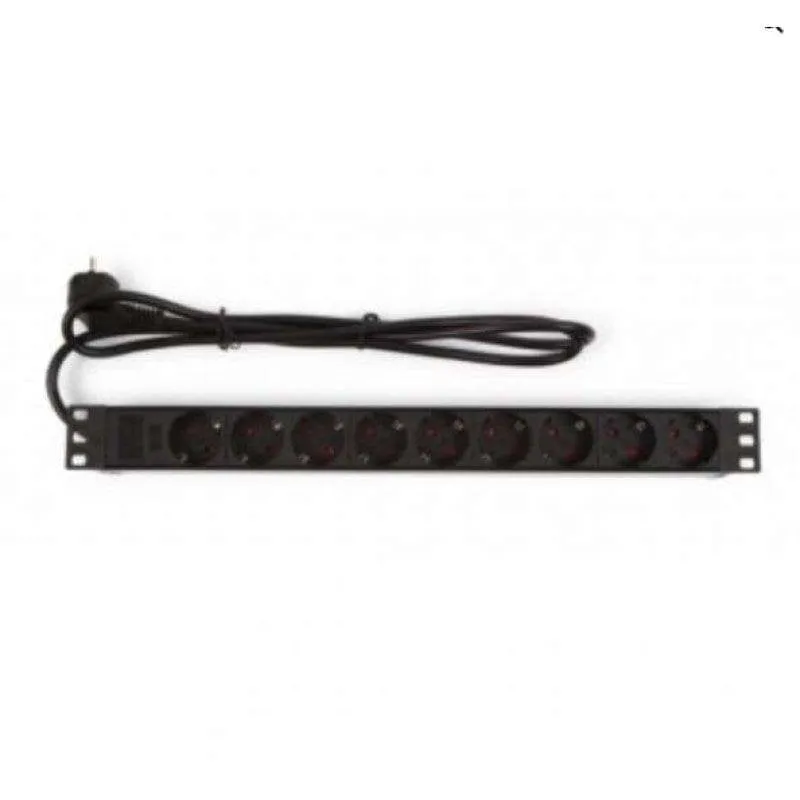 Regletta PDU Powergreen 9 Prese 16A Cavo 2m Alluminio - immagine 1