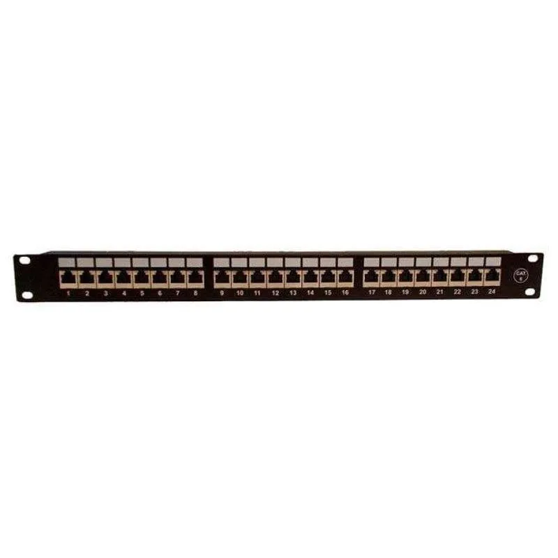 Pannello di Patch Powergreen 24 Porte Cat 6 UTP Vuoto - immagine 1