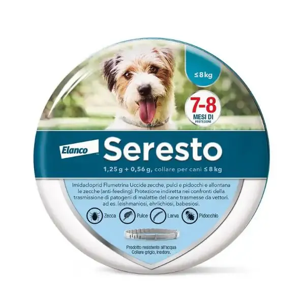 Seresto Collare Antipulci per Cani 1 collare da 38 cm peso inferiore a 8 kg - Antiparassitario per cani - immagine 1