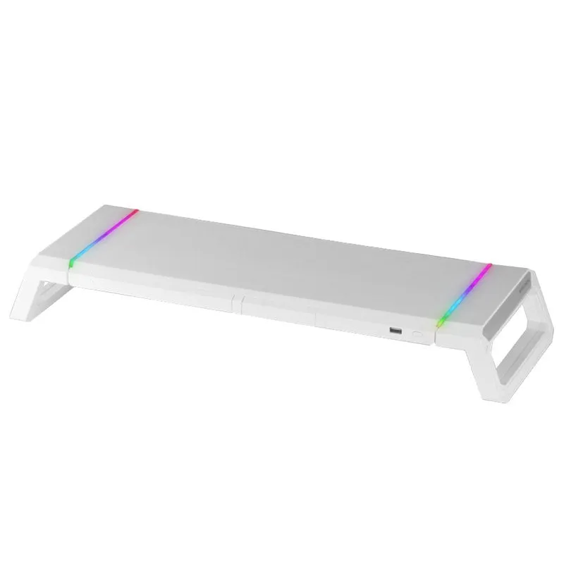 Supporto per monitor Mars Gaming MGS-ONE Premium RGB Chroma bianco - immagine 1